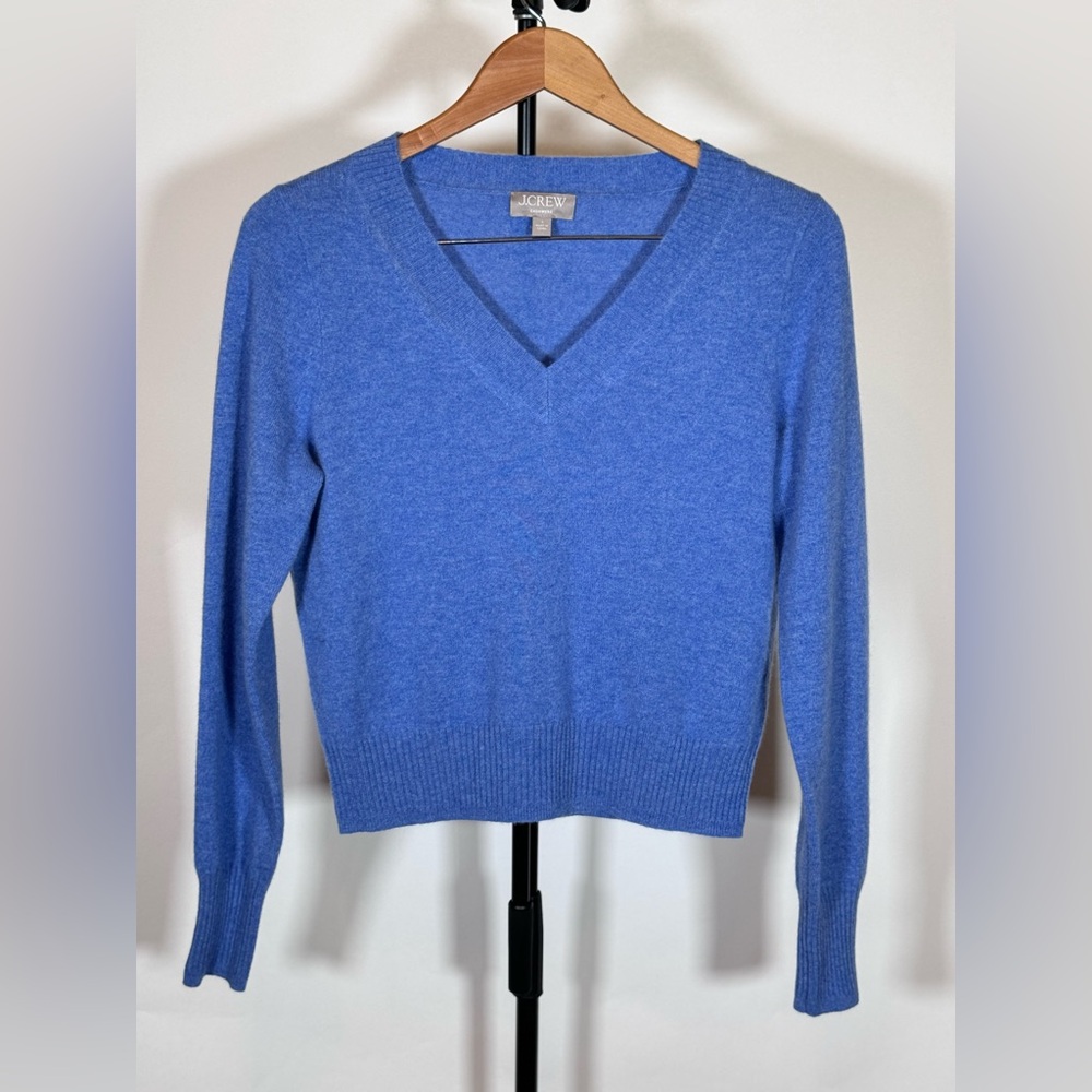 J. Crew Womens Blue V-Neck Sweater